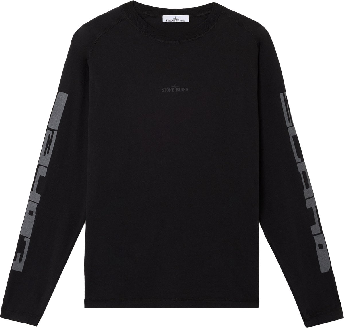 Stone Island Reflective Institutional Three Longsleeve 'Zwart'.