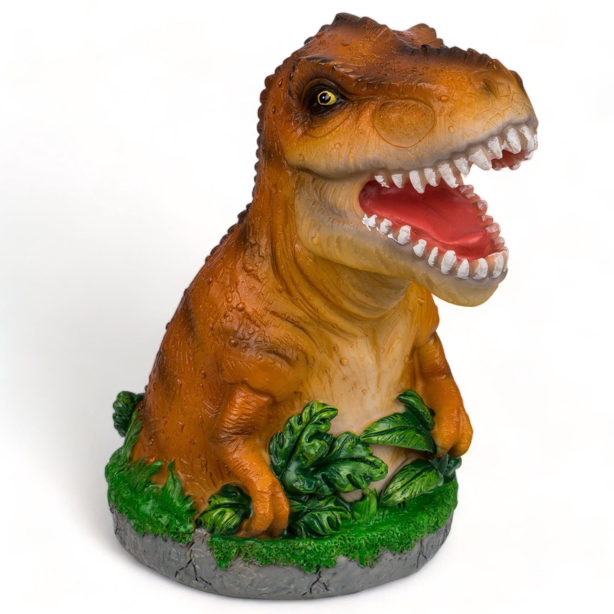 Dailygoods - Dailygoody - Kleurrijke spaarpot dinosaurus - T-Rex spaarpot - Ideaal voor dino-fans - Bruin - Spelen en sparen - Unieke decoratie - Geschikt voor kin