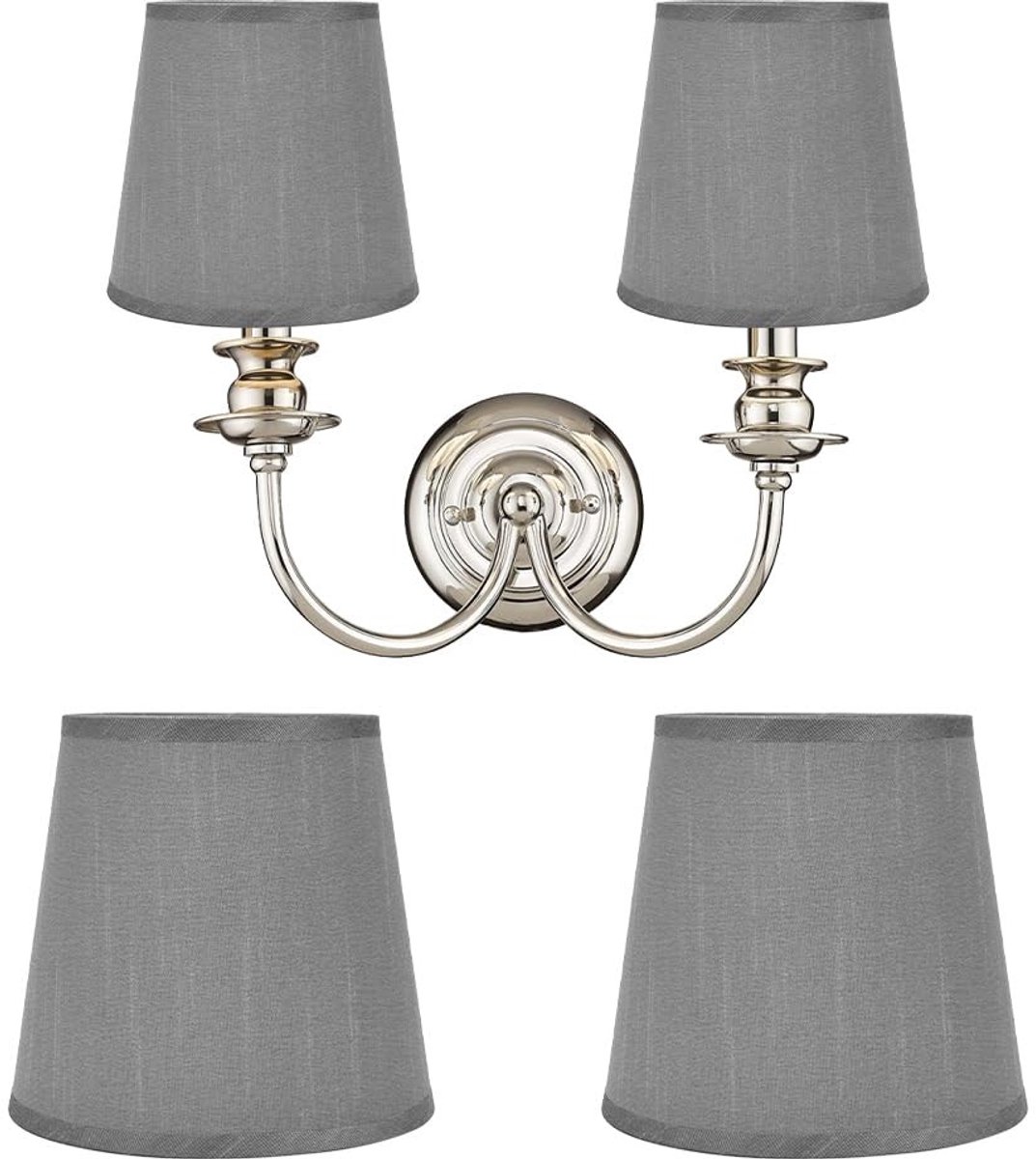 Dailygoods - Dailygoody - Vintage Lampenkappen - Stijlvolle vervanging voor Tafellampen - Perfect voor E14 lampen - 4.4x6.0x5.5in - Kroonluchters - Sfeervolle verl..