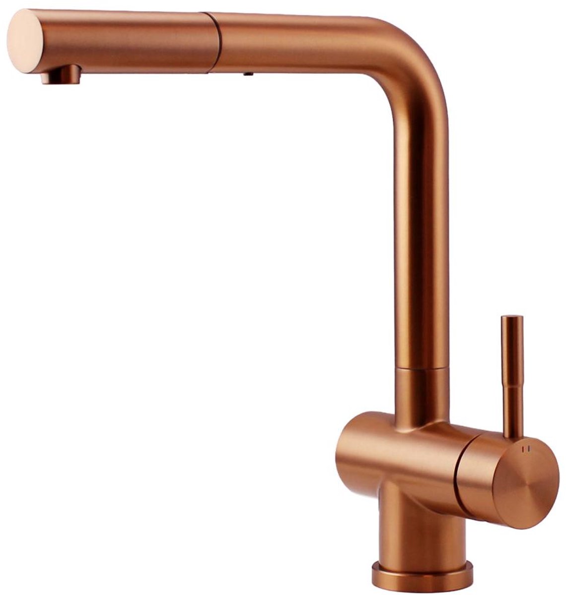 Pure.Sink Elite Steel Pulse-S keukenkraan PVD koper met uittrekbare uitloop PS8500-62