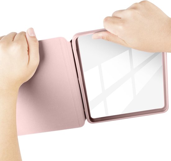 Beschermhoes Kobo Libra - E-reader Cover - Lezen Beschermen - Afneembare Cover - 7 inch - Roze — afbeelding 3