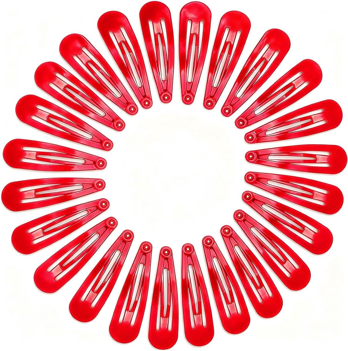 Haarclips Meisjes - Snap Clips Kinderen - Haar Styling - Sterke Fixatie - 5 cm - Rood