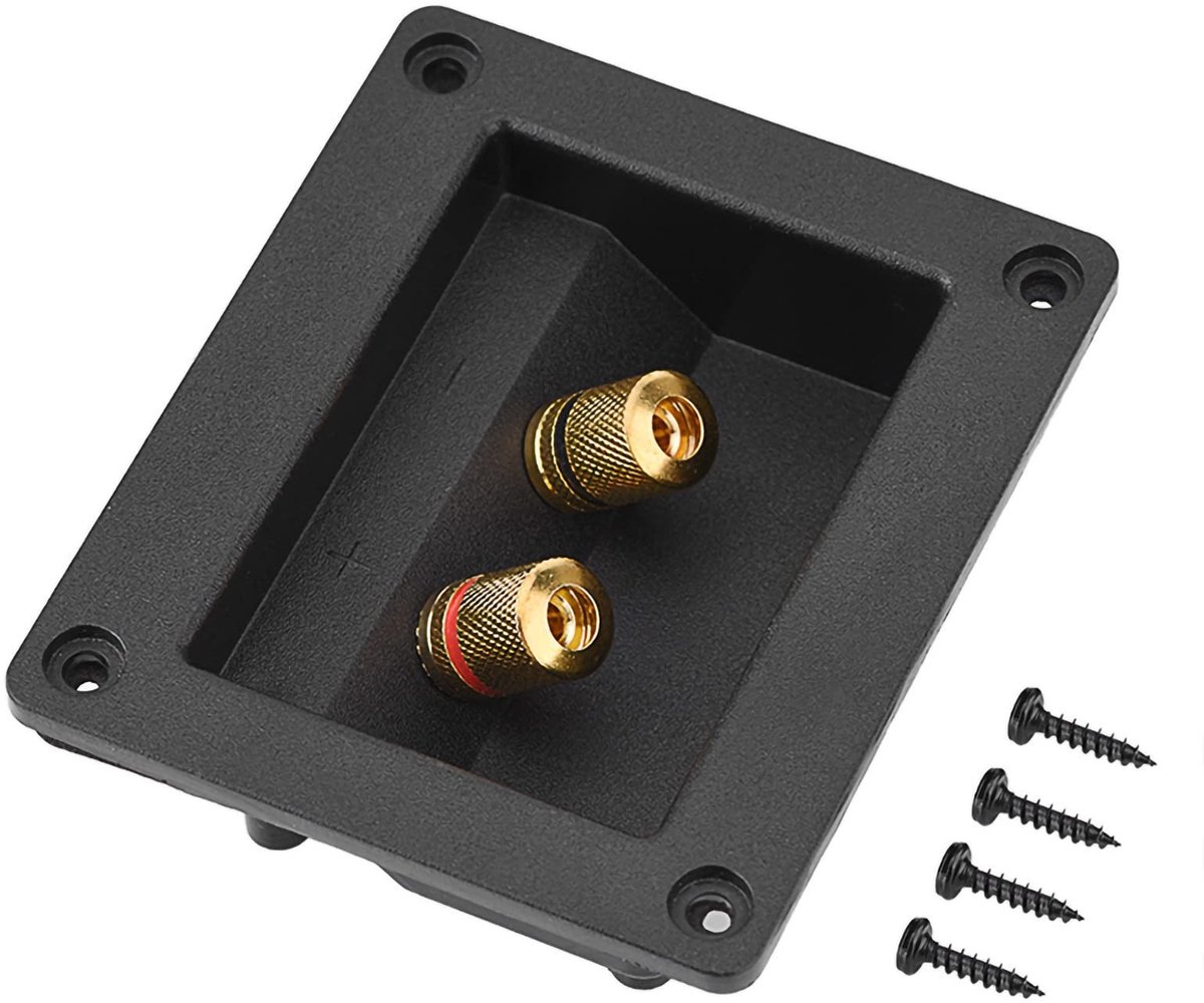 Dailygoody - Luidsprekeraansluitingsconnector - Bekabelde Aansluitklemmen - Eenvoudige installatie - 2 Montagegaten - Ideaal voor Hifi-luidspreker -