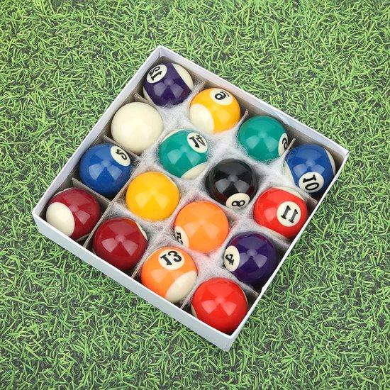 Training Ball voor Poolcue, 16 Stuks Eco-vriendelijk 38mm Hars Billiard Ballen voor Kinderen, Mini Pooltafel Accessoire voor Speelkamers en Recreatie — afbeelding 2