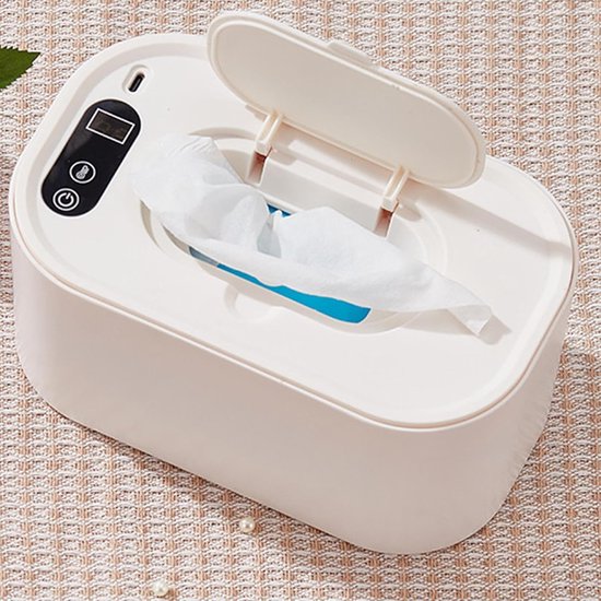Handdoekwarmer Baby - Vochtige Doekjes Dispenser - Babyverzorging Thuis - Slaapvriendelijk Ontwerp - Tot 150 Doeken - Wit — afbeelding 3