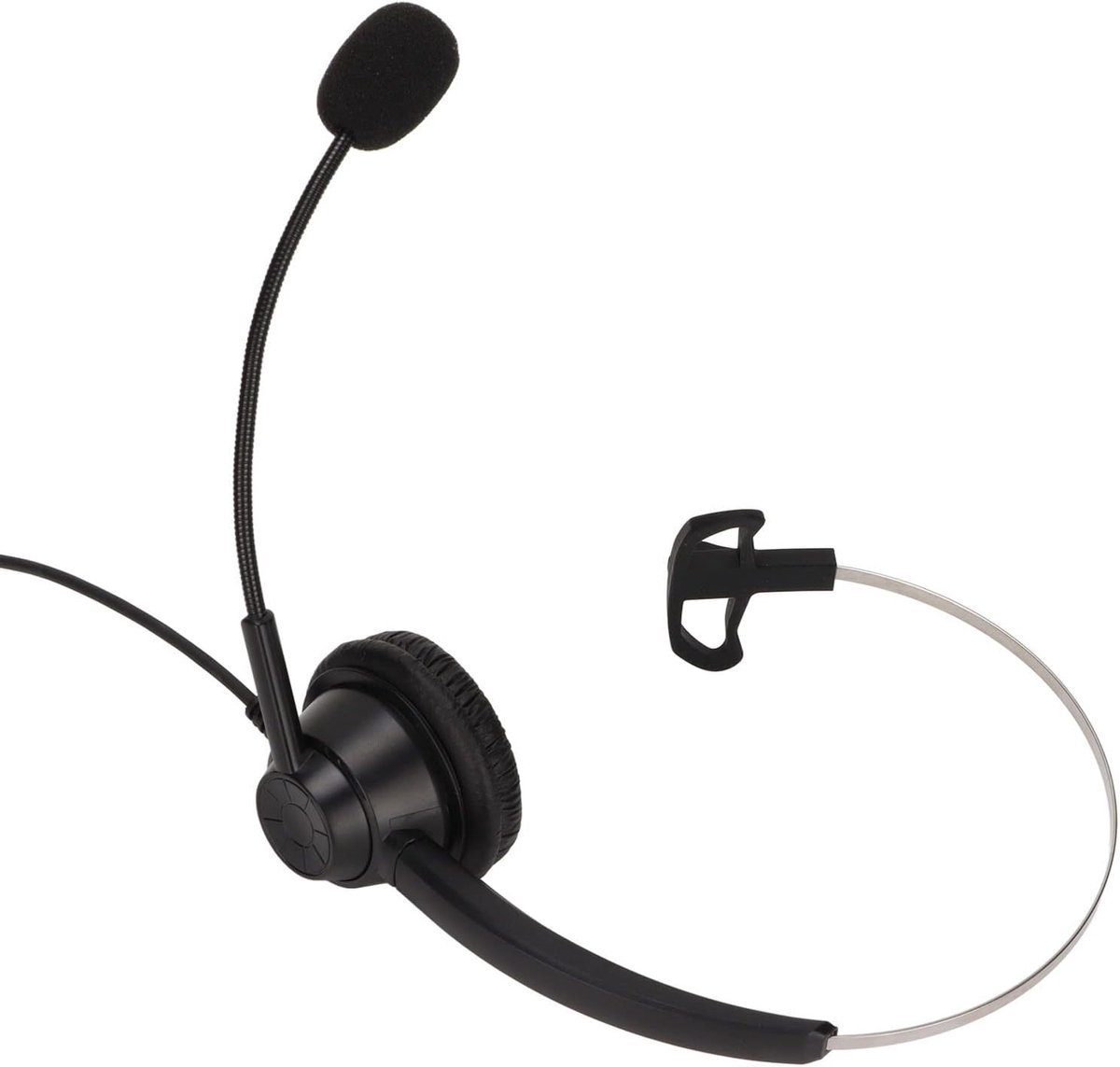 PC Mono Headset - Bekabelde Hoofdtelefoon Enkel Oor thumbnail 6