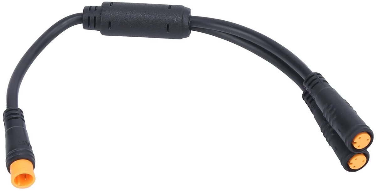 Dailygoody - Waterdichte Y-splitter - 1T2-kabel - Geschikt voor Bafang BBS01/BBS02/BBSHD - Gele 3-pins Connector - Verbeter je sensoren