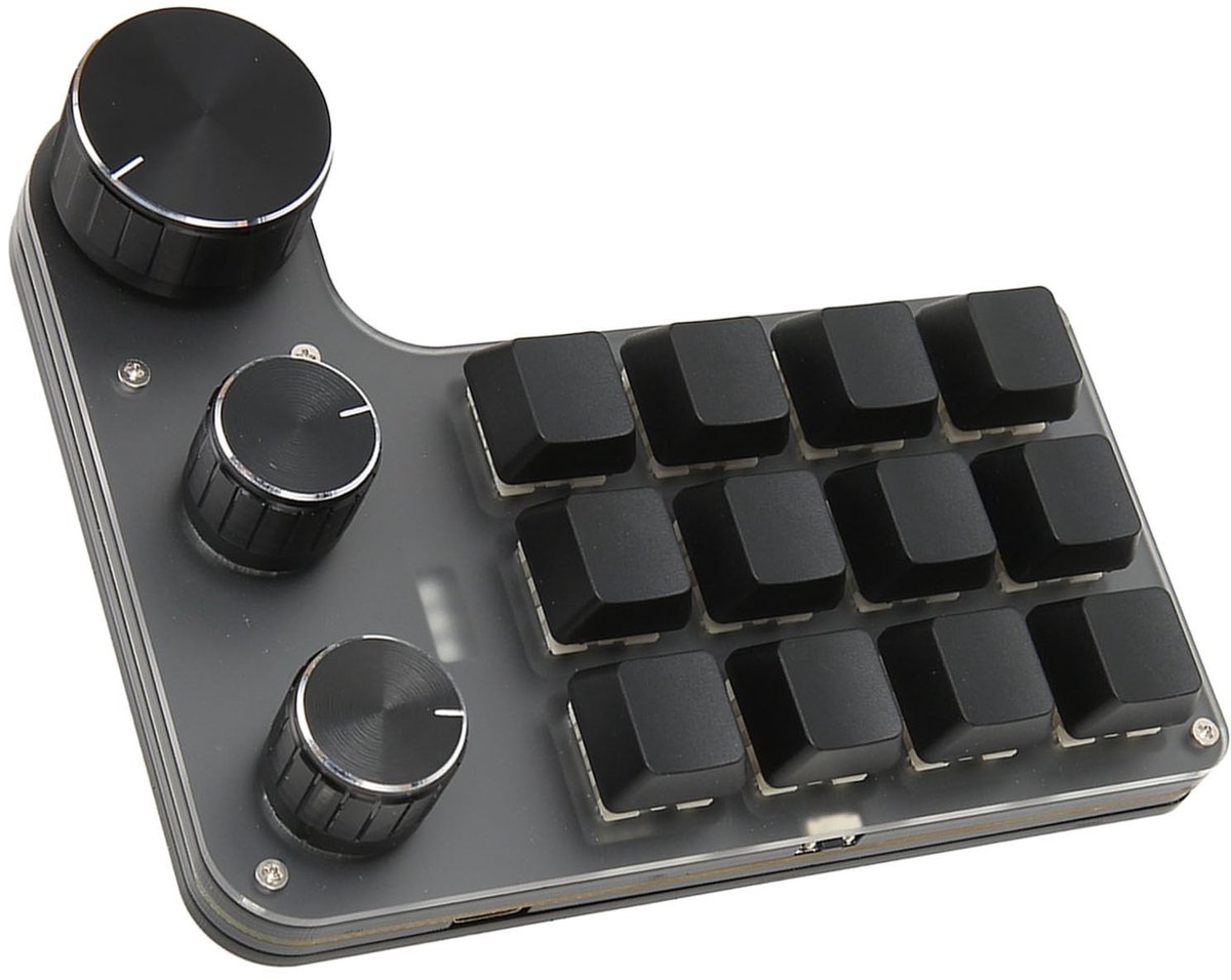 Dailygoody - Mini Macro Mechanisch Gaming Toetsenbord - Programmeerbare Toetsen - Duurzaam en Compact - USB Bekabeld - Perfect voor Gamers - Ergonomis...