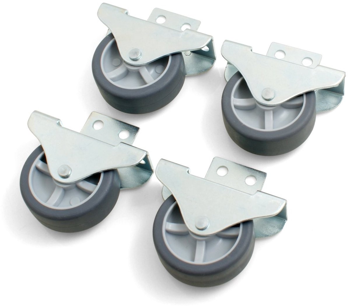 Dailygoody - Boxbox Rolls - Meubelwielen - Ideaal voor gevoelige vloeren - Grijs - Zachte loop - Perfect voor meubels - 4 stuks
