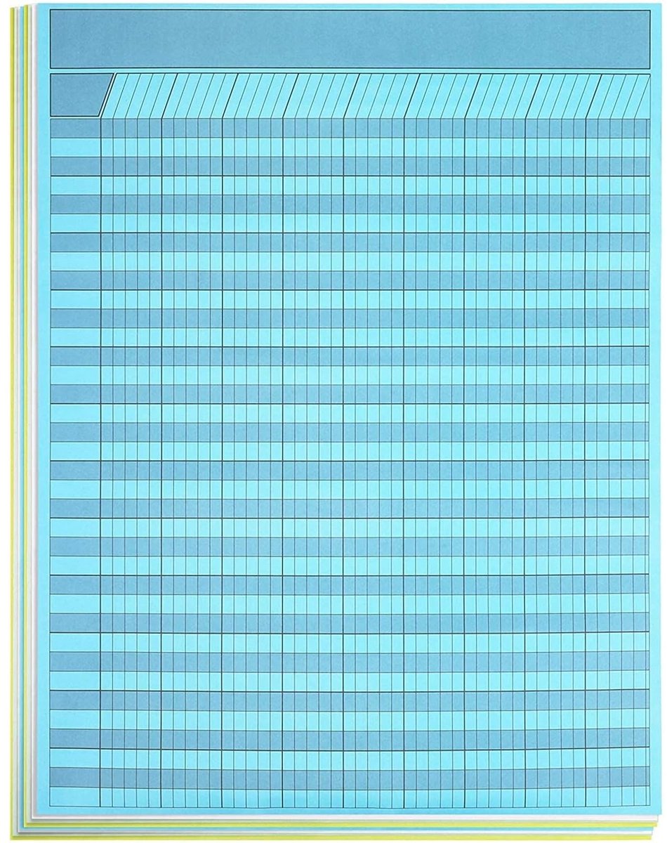 Dailygoody - Verticale stimuleringsgrafiek - Kinderbeloningen - 17 x 22 inch - Beloningssysteem - Meerkleurig - Voor peuters en kinderen - 16 vellen