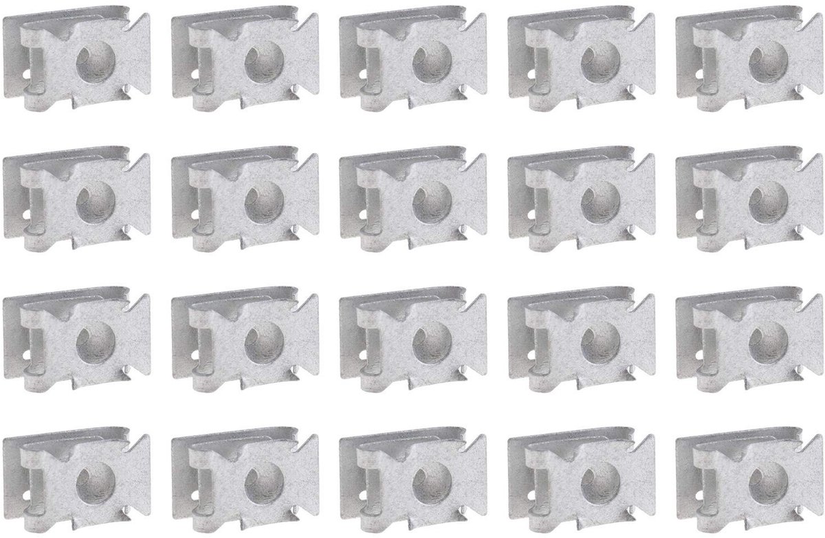 Dailygoody - M5 Snelheid Moeren - 20 stuks Basisclips - Metaal - Bevestigingsmiddelen - Geschikt voor voertuiginterieur en exterieur - N90959101