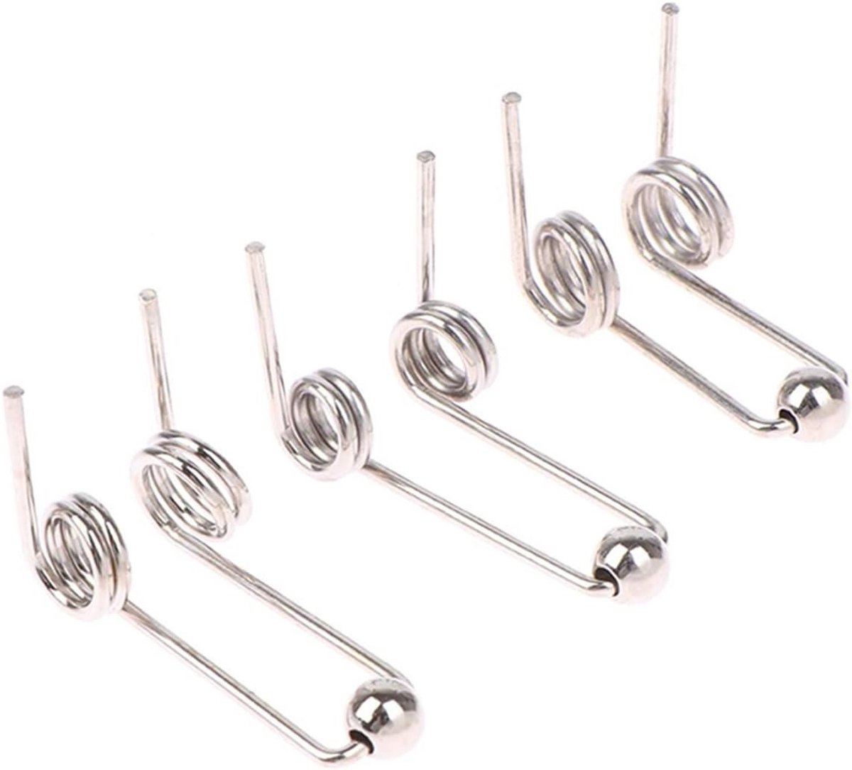 Torsieveer Vervanging - Dubbele Retourveer - Haarkruller Reparatie - Hoge Hardheid Goede Elasticiteit - 5 Stuks - Zwart