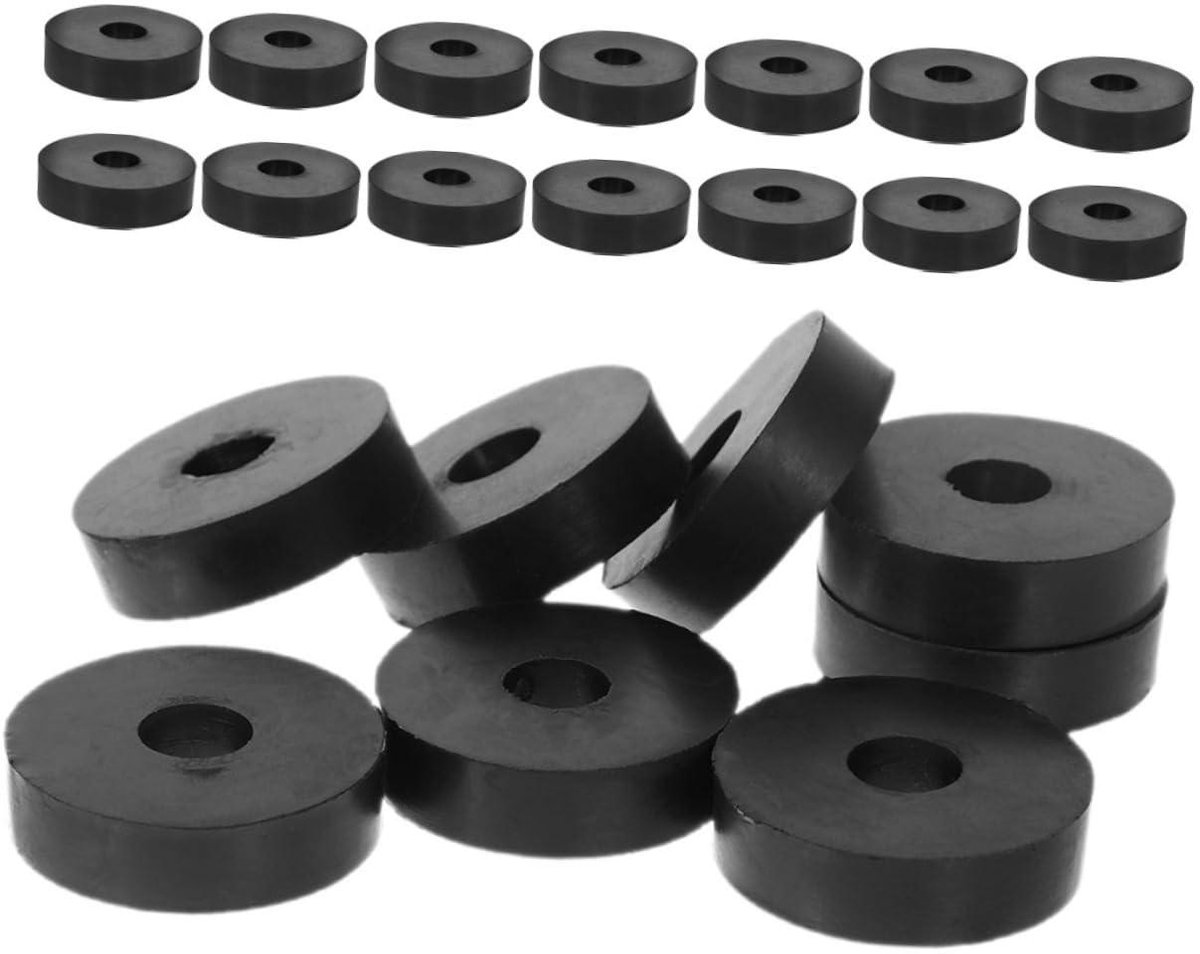 Isolatiekussens - Rubberen ringen - Machine stabiliteit - Optimale schokabsorptie - 30 stuks - Zwart