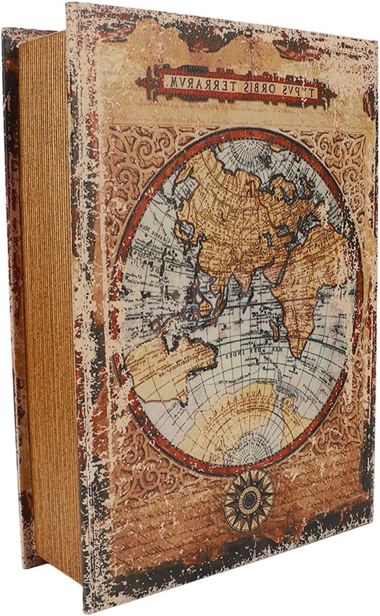 Decoratieve Boekendozen - Opbergdozen Imitatieboeken - Kantoor Decoratie - Vintage Europese Stijl - 30 x 21.5 x 7.5 cm - Bruin