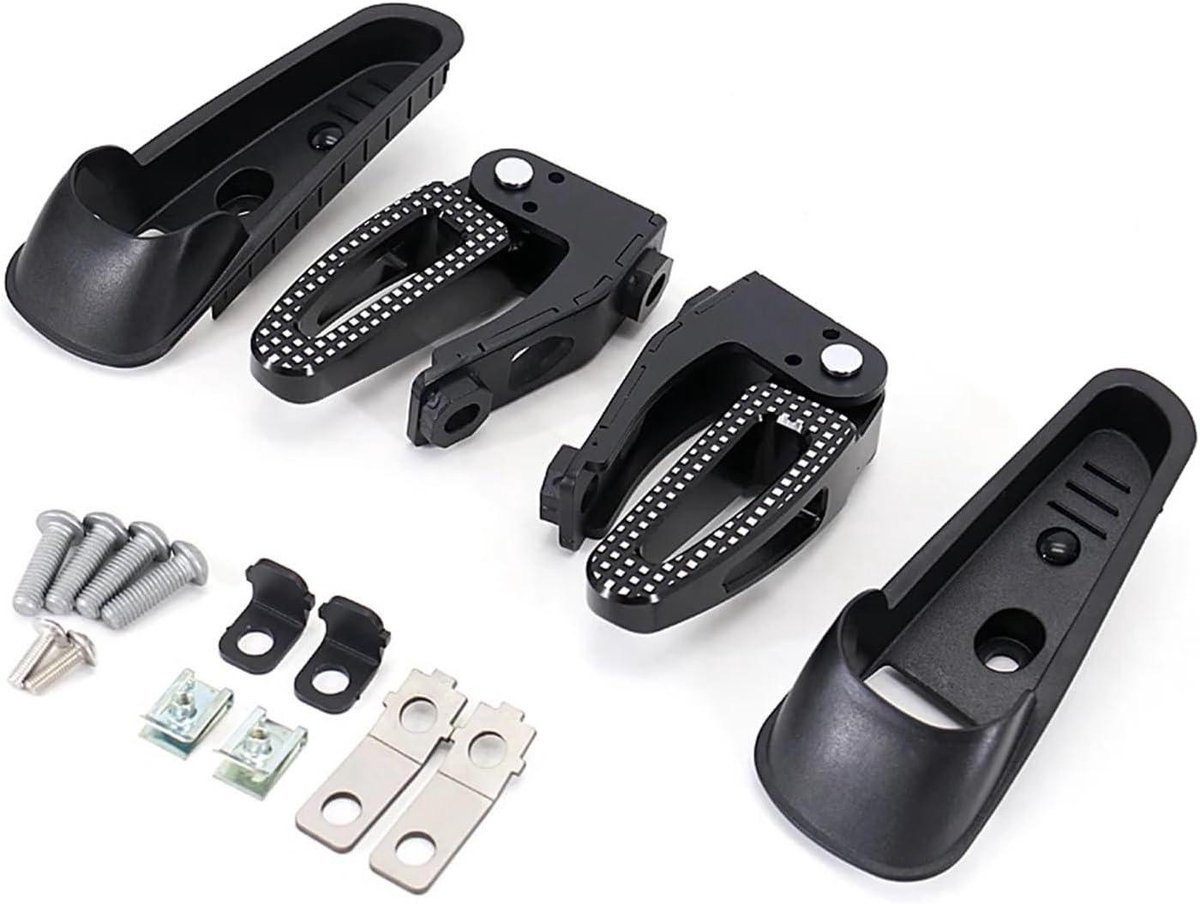 Voetsteunen Motor - Passagierssteunen - Comfortabel Rijden - Antislip Ontwerp - Voor Vespa GTS - Zwart