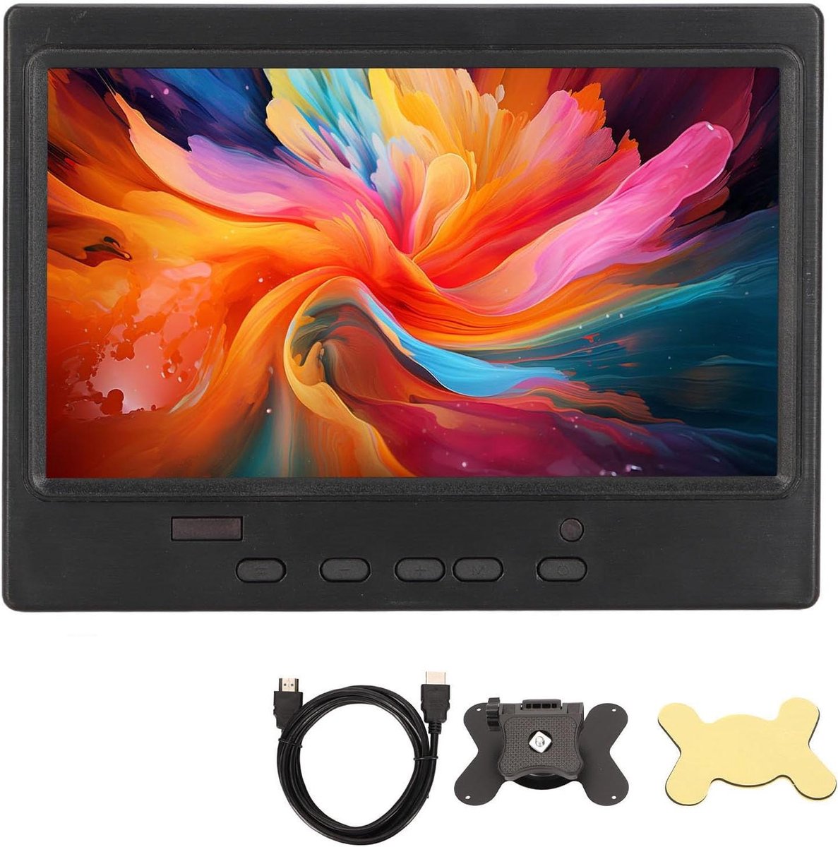 Draagbare Monitor - Extern Display - Extra Scherm - Ingebouwde Luidsprekers - 7 Inch - Zwart