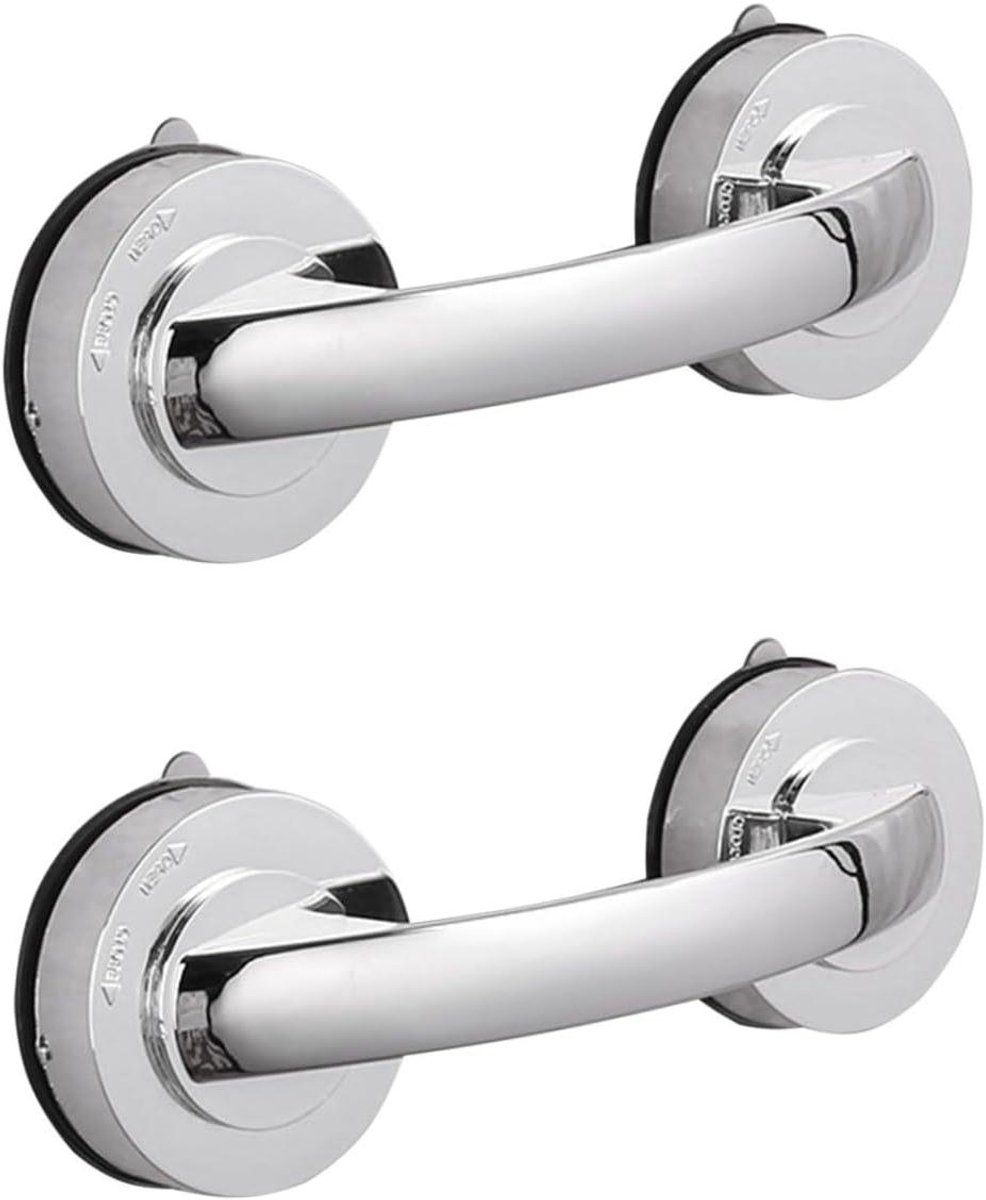 Grijpbeugels Badkamer - Veiligheidshandgrepen - Ouderen Helpen - Sterk Draagvermogen - 2 Stuks - Zilver