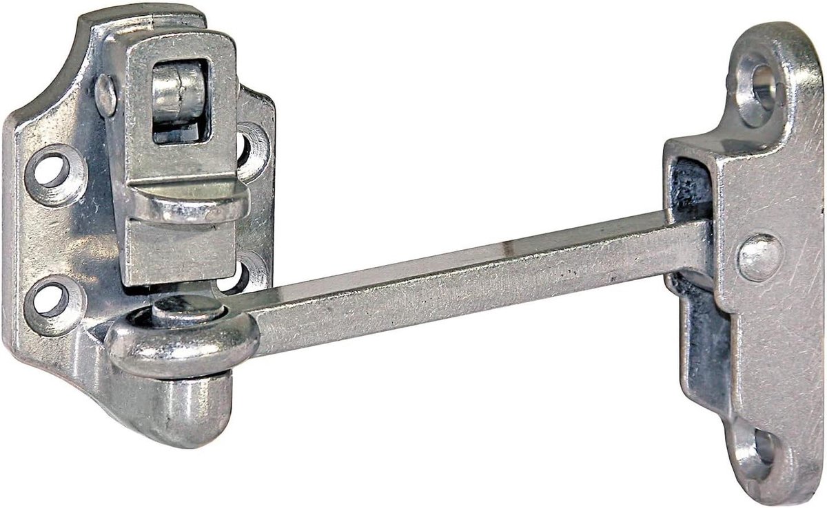 Deurhouder - Deurvanger Haak - Deuren Open Houden - Veerbelast Vergrendelingsmechanisme - 4 Inch - Zilver