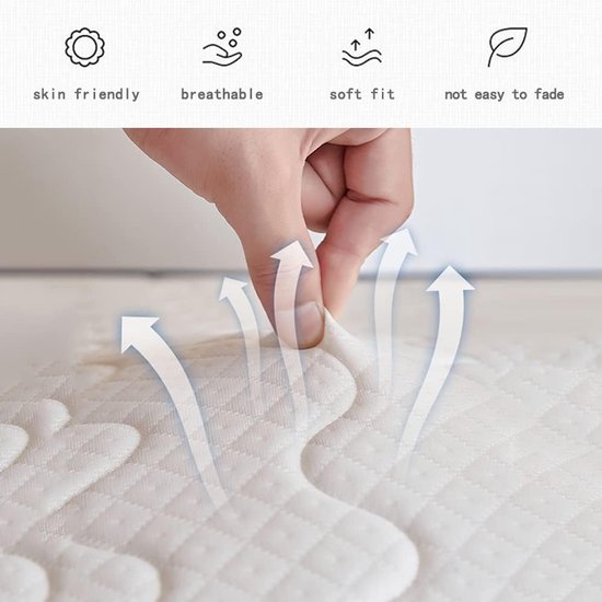 Opvouwbare Matras - Vloermatras Student - Comfortabel Slapen - Huidvriendelijk Polyester - 90x190cm - Wit — afbeelding 2