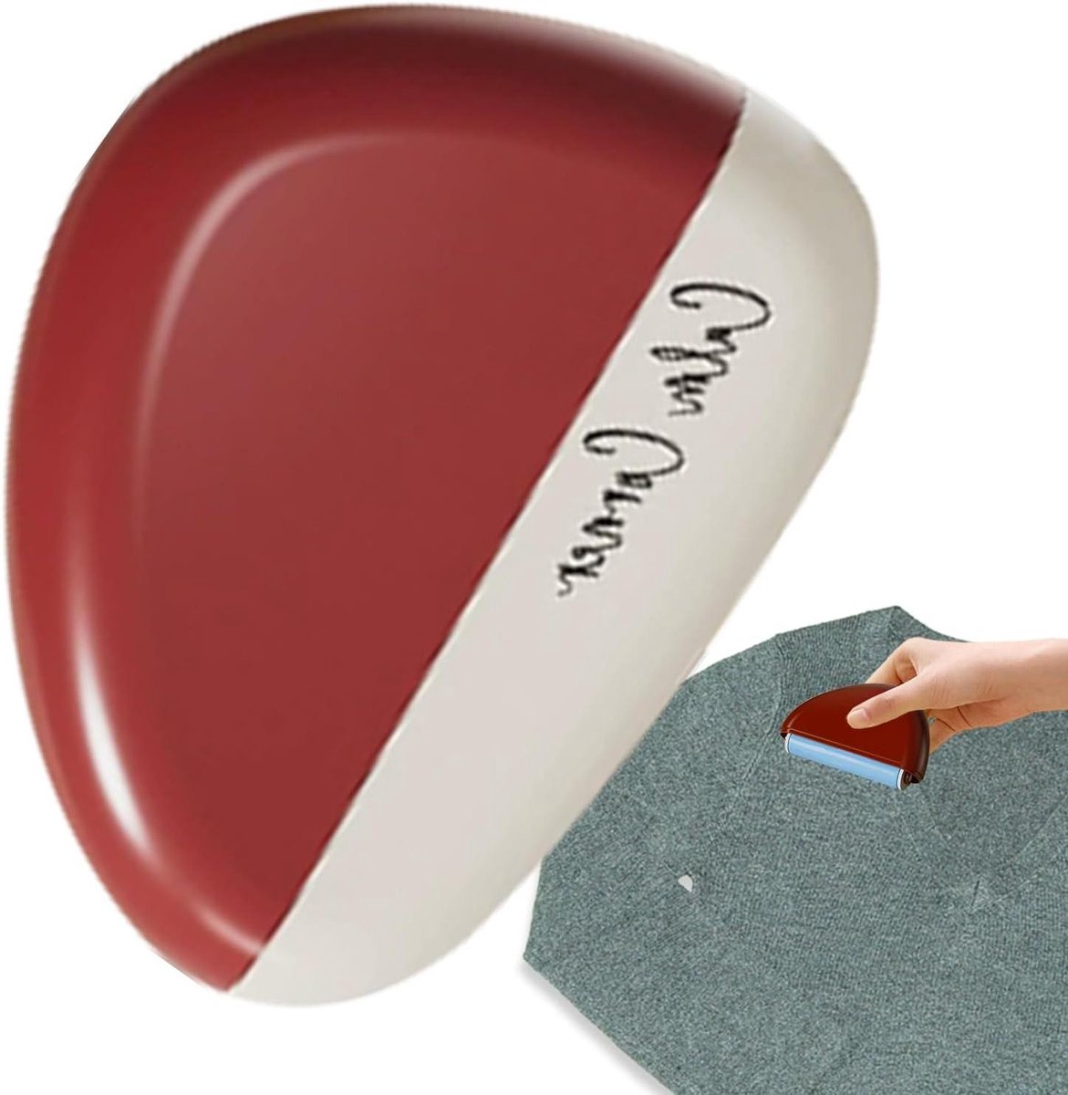 Wasbare Lijmroller - Herbruikbare Pluisroller - Kleding Reinigen - Krachtig Kleefontwerp - 10 x 8 cm - Roodwijn