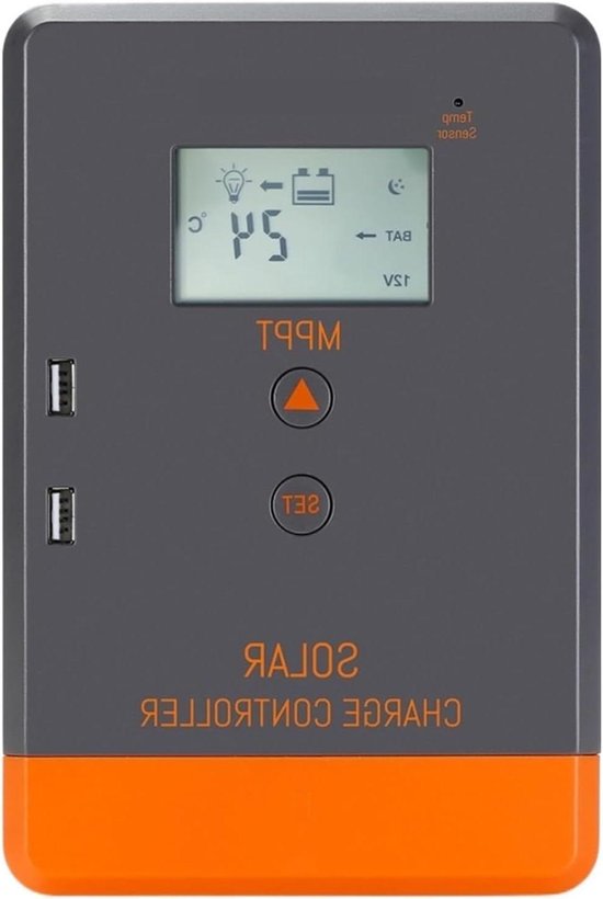 MPPT Solar Laadregelaar - Batterij Regulator - Zonne-energie Opladen - Automatische Spanningsherkenning - 30A - Zwart