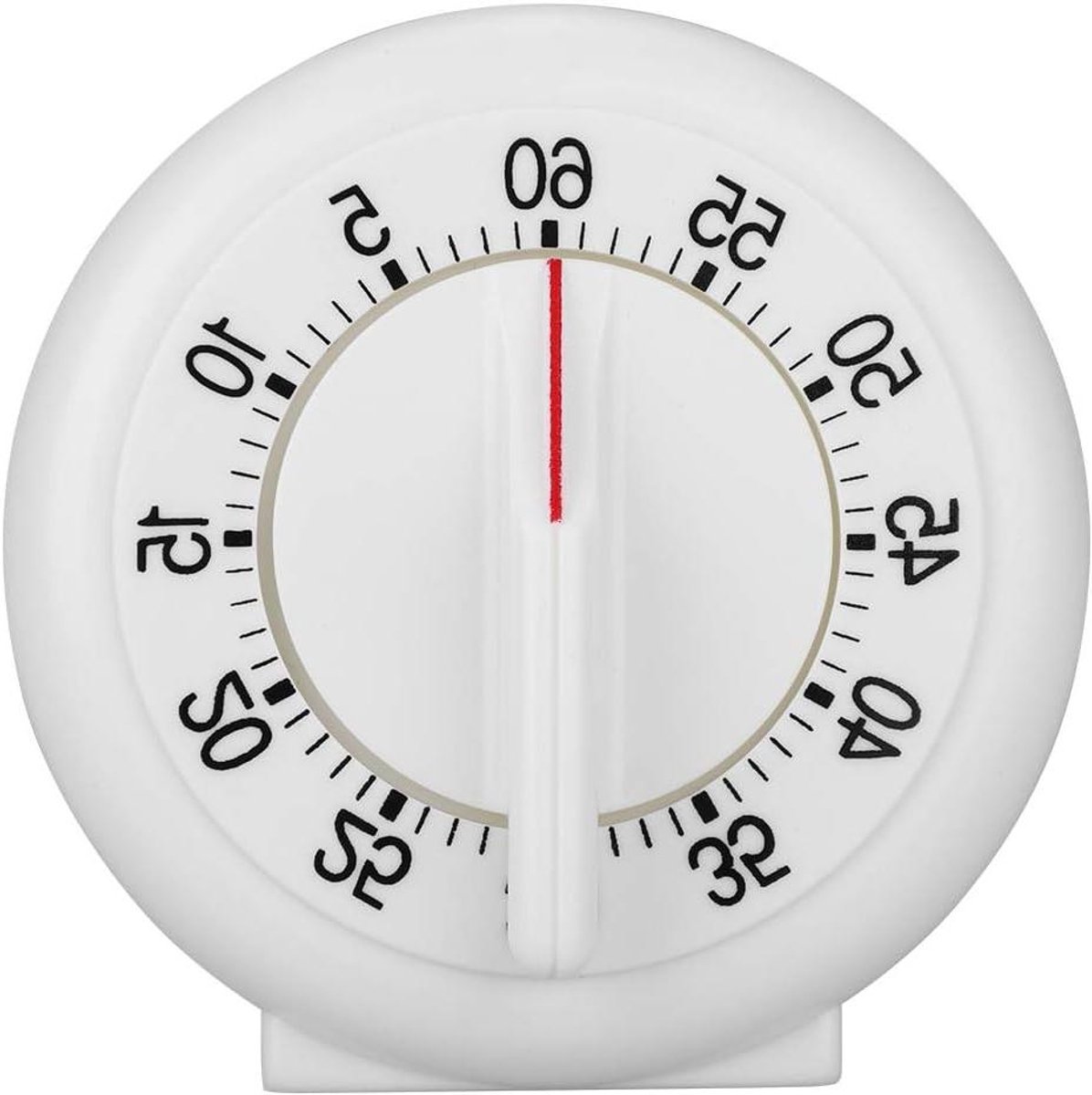 Kookwekker Mechanisch - Keuken Timer - Koken en Bakken - Stille Wekker - 10 x 10 x 6 cm - Wit