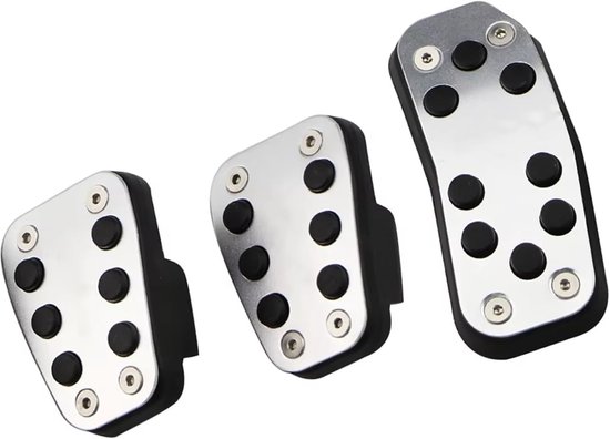 Pedaalbekleding Set - Gas Rem - Veiliger Rijden - Antislip Oppervlak - 3 Delig - Metaal — afbeelding 3