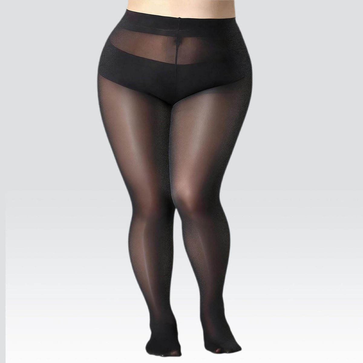 Plus Size Hoge Taille Panty’s - 2 Paar Opaque 80D Dikke Panty’s voor Dames, Comfortabele en Zachte Kousen voor Elke Gelegenheid