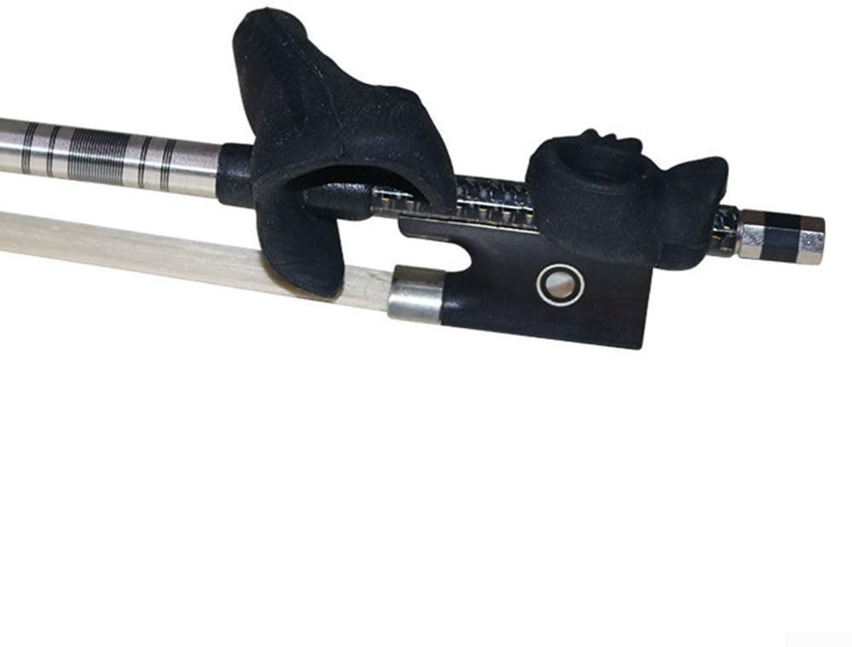 Dailygoody - Bow Grip - Viool Correctie - Voor Beginners - Zwart - Siliconen Grip - Handpositie Verbetering - Ideaal voor Altviool
