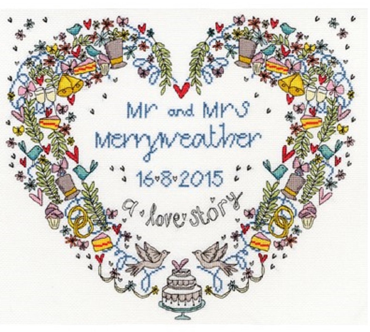 Bothy Threads Wedding Heart XWS10