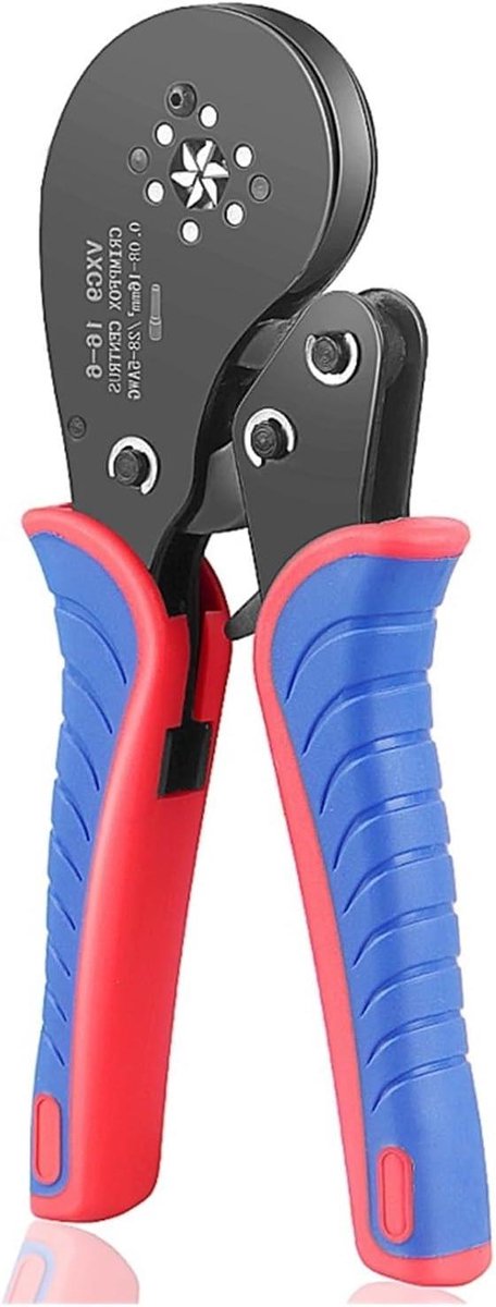 Krimptang Set - Buisvormige Terminal Tang - Elektrische Projecten - Brede Compatibiliteit - 0.08-16mm² - Rood