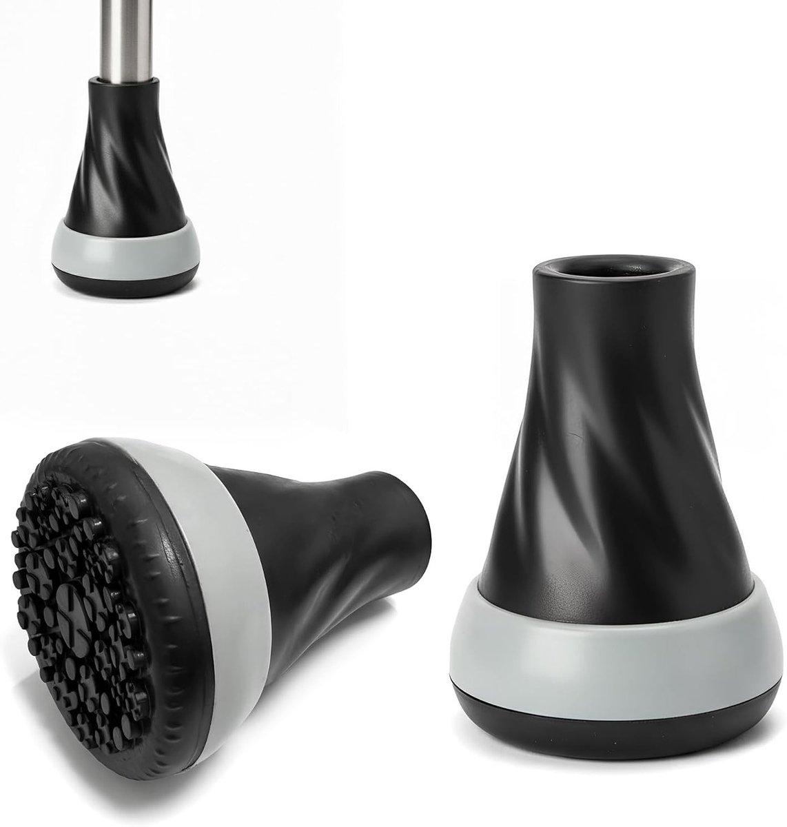 Set van 2 Antislip Rubber Tips voor Stokken en Krukken - 19mm Buffer voor Stabiliteit en Grip