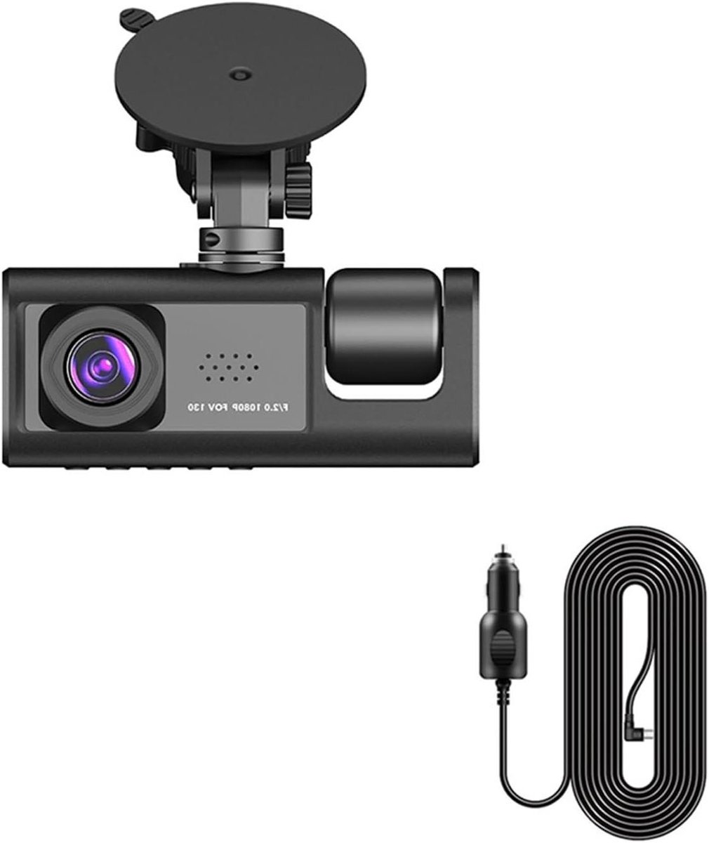 Auto DVR 3 Kanaals - Dashcam Voertuig Recorder - Verkeersveiligheid Monitoren - Drie Lens Opname - 1080P HD - Dubbele Camera