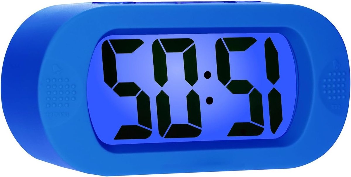 Digitale Reiswekker met Slaapfunctie en Nachtlampje, Eenvoudig in te Stellen Alarmklok voor Kinderen, Batterijgevoed en Met Stijgende Geluidseffecten - Ideaal voor Thuis en Op Reis