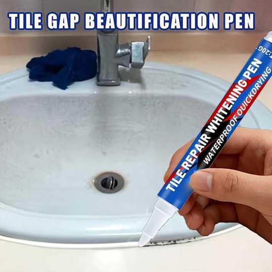 Voegenstift - Tegelmarker - Voegen opfrissen - Waterdichte kleurstof - 20g - Wit van Voegenstift — afbeelding 2