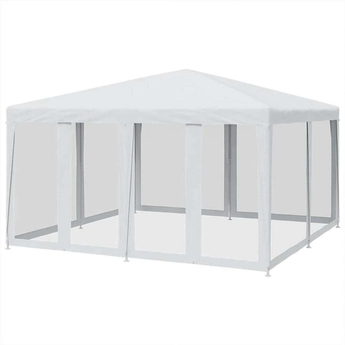 Partytent - Tuintent Feesttent - Feestjes Organiseren - Met Mesh Zijwanden - 4 x 4 m - Wit