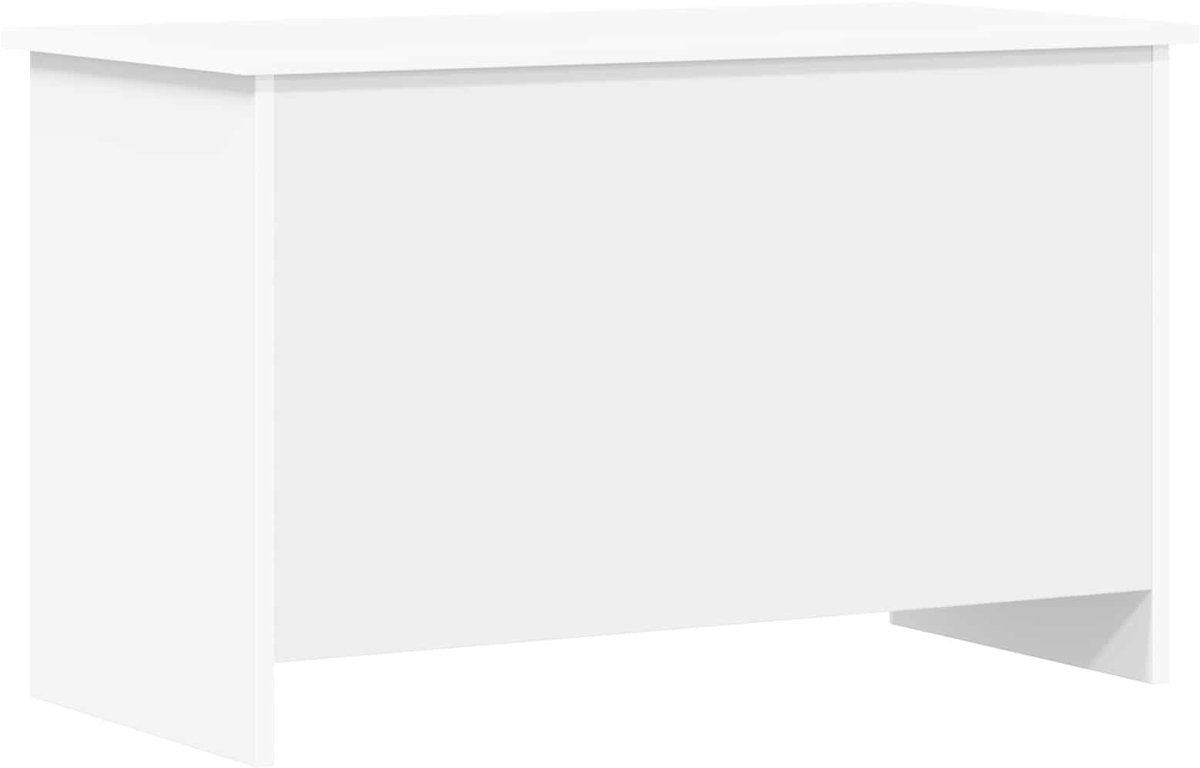 vidaXL - Opbergkist - met - opslag - Wit - 80 - x - 40 - x - 50 - cm - Bewerkt - hout