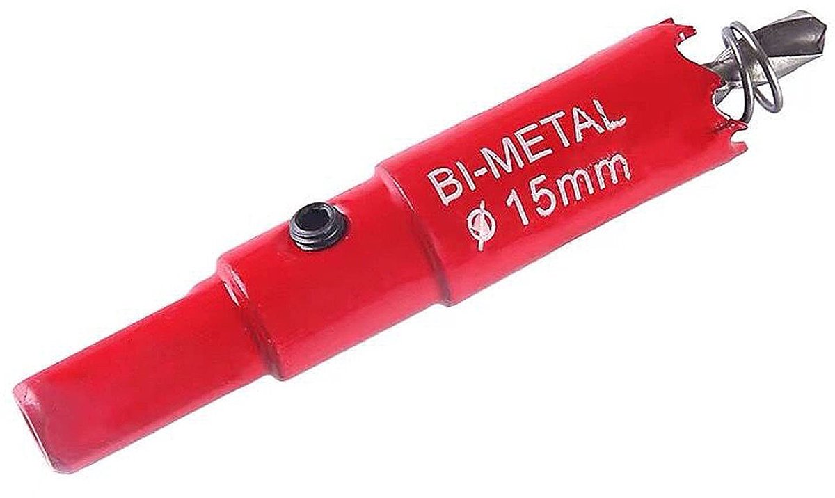 Dailygoody Bi-metalen gatzaag - Gatsnijder voor metaal en hout - 15 mm - Maïsgat boorsnijder - Snelle en schone snede - Geschikt voor kunststof .