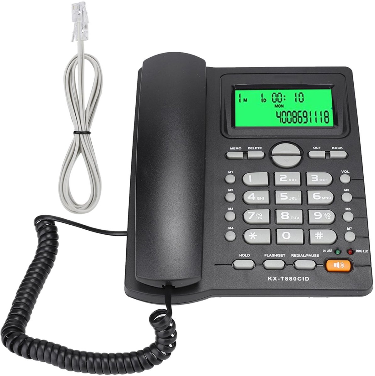 Dailygoody - Vaste Telefoon - Bedrade Telefoon - Nummerweergave - Zwart - Snoer Telefoon - Geschikt voor Thuis, Hotel en Kantoor
