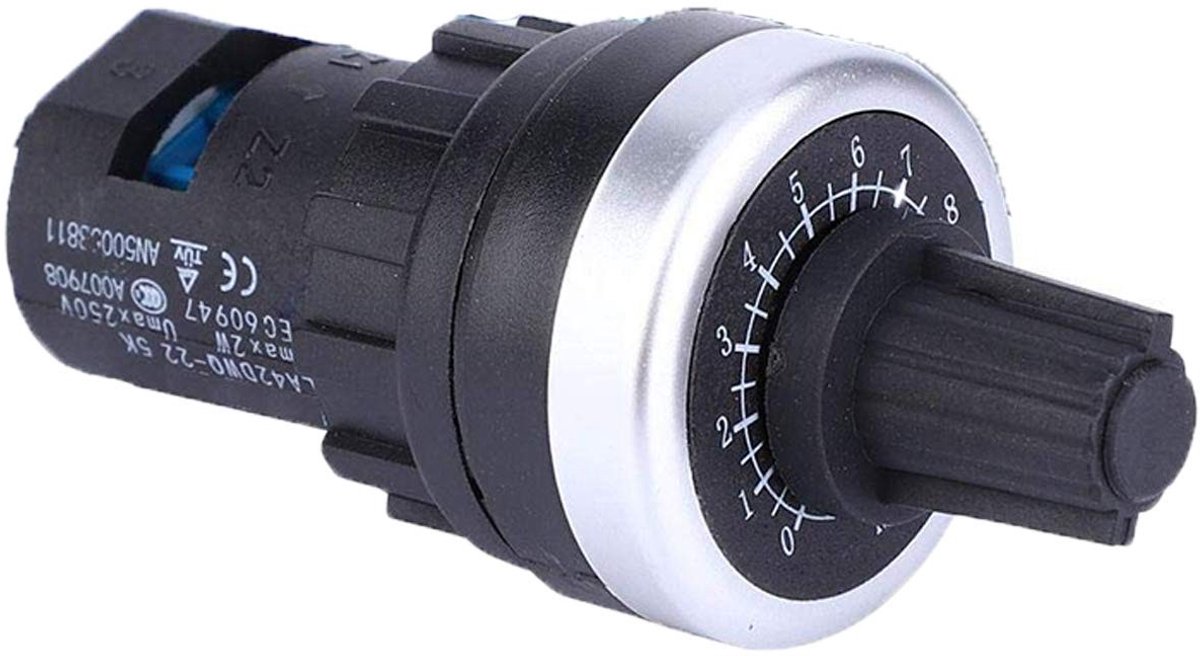 Dailygoody - Solidchoice - Dailygoody - Potentiometer - 20K Ohm - Hoogwaardige precisie - IP65 Bescherming - Frequentieomzetting - Geschikt voor Elektronische Toepassingen - Pan...
