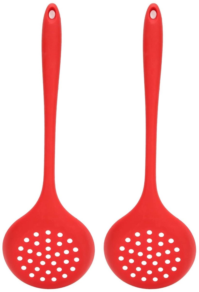 Dailygoody - Siliconen Lepel Met Sleuven - Koken - Ergonomisch Handvat - Vaatwasserbestendig - Keukenaccessoires - Ideaal voor koken