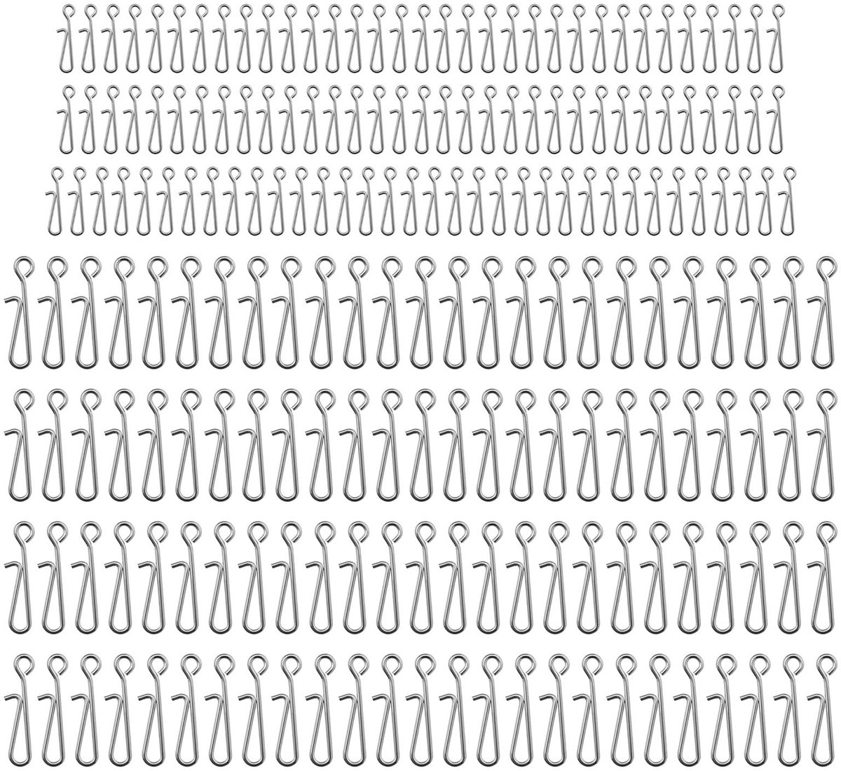 Dailygoody - Zeevissen Quick Change Lood Clip - Zilver - Veiligheid Decoy Swivels - Ideaal voor zoet en zout water vissen - 100 stuks 13.5...