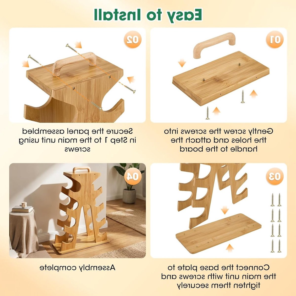 Dumbbell Stand en Gewichten Set, 4-laags Houten A-Frame Rack voor 3-7 kg Halters, Ruimtebesparende Fitness Organizer met Draaghandvat voor Thuisgym, Ideaal voor Beginners en Gevorderden thumbnail 3