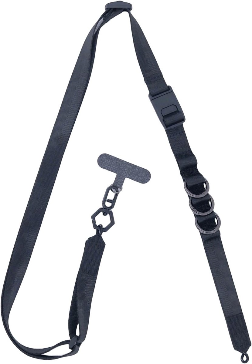 Verstelbare Crossbody Telefoon Lanyard van Nylon, Persoonlijke Nekband voor Smartphones, Handtas, Sleutels en Meer, Ideaal voor iPhone en Samsung