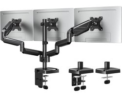 Verstelbare Drievoudige Monitorarm voor Bureau met Gasveer voor 13-27 Inch Monitoren met VESA Bevestiging