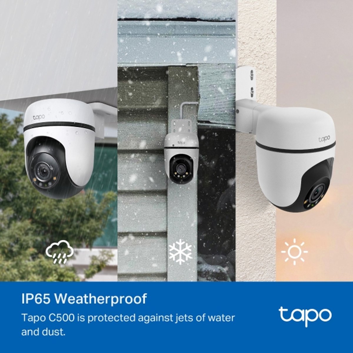 Tapo C500 Beveiligingscamera buiten - Full HD - 360° horizontaal & 130° verticaal - IP65-WiFi Camera – foto 3