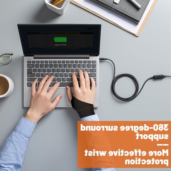 Dunne 1.2mm Polsbrace voor Carpaal Tunnel Syndroom met Silicone Massagepunten, Ademend en Ondersteunend Design — afbeelding 3