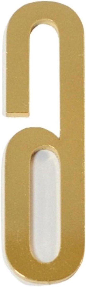 Gouden Deurnummer - Huisnummer Appartement - Deur Herkennen - Met Lijm - 7 cm - Goud