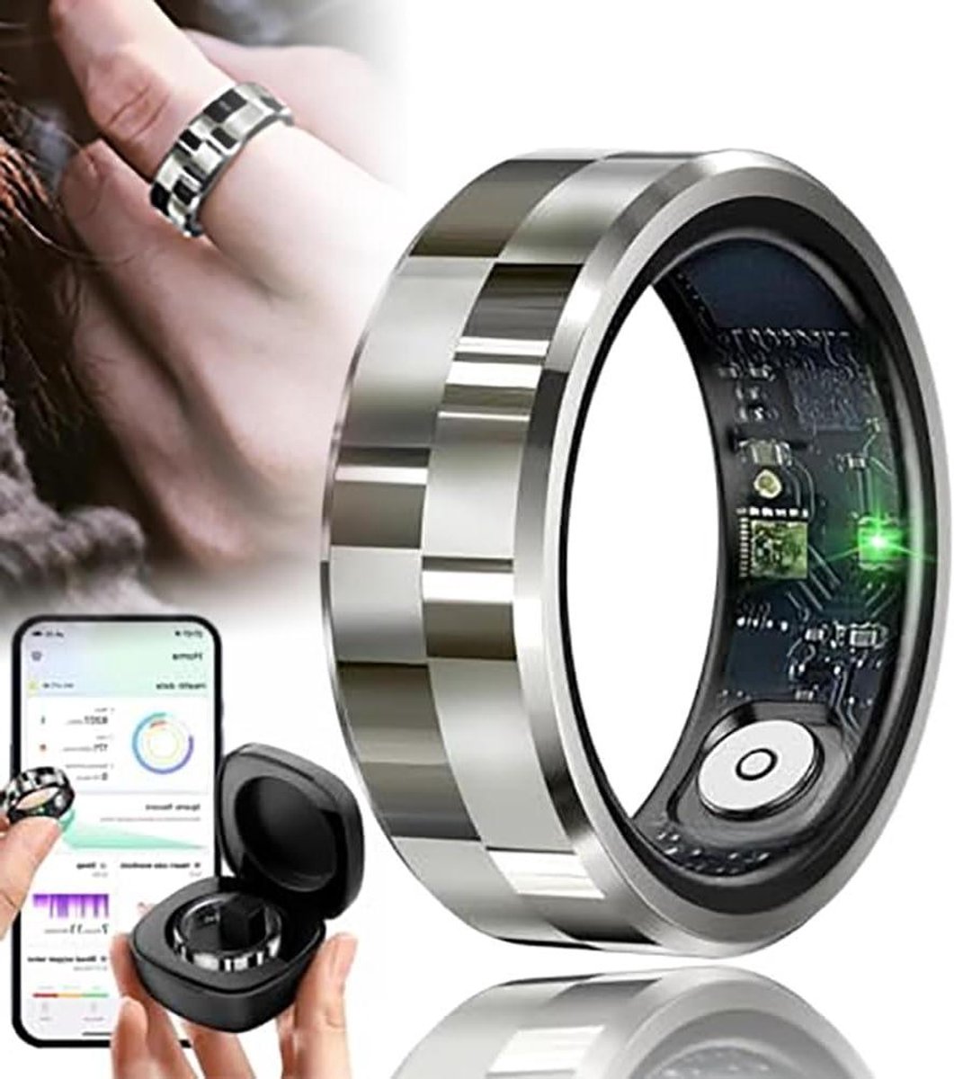 Smart Ring Gezondheid - Fitness Tracker Ring - Activiteiten Monitoren - Intuïtieve Air Gestures - Tot 7 Dagen Batterij - Zilver