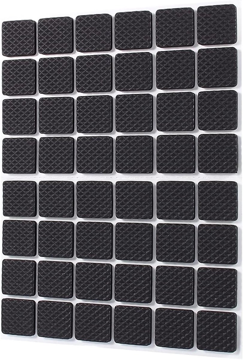 Rubberen Voetkussentjes - Stoel Pads Vloerbeschermers - Meubels Beschermen - Zelfklevend Ontwerp - 48 Stuks - Zwart